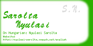 sarolta nyulasi business card